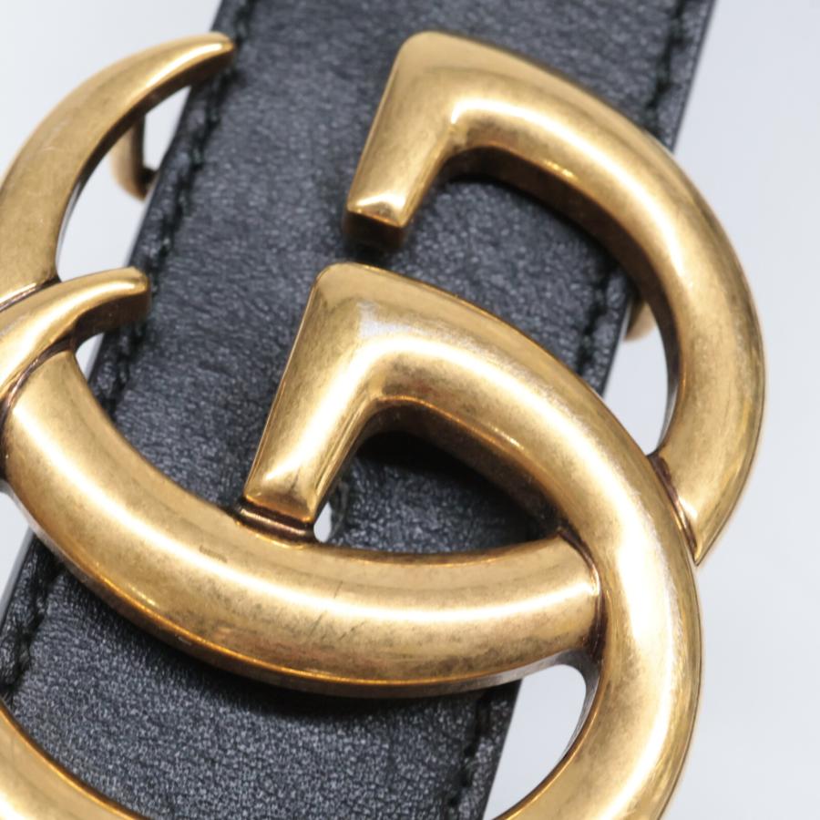 GUCCI（グッチ） 414516 ダブルG スリム ベルト 80・32 ゴールド