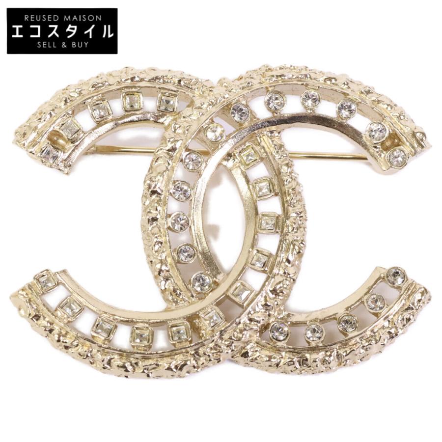 美品 シャネル ココマーク ラインストーン パール ブローチ コサージュ 22A 美品 シャネル ココマーク ラインストーン パール ブローチ コサージュ