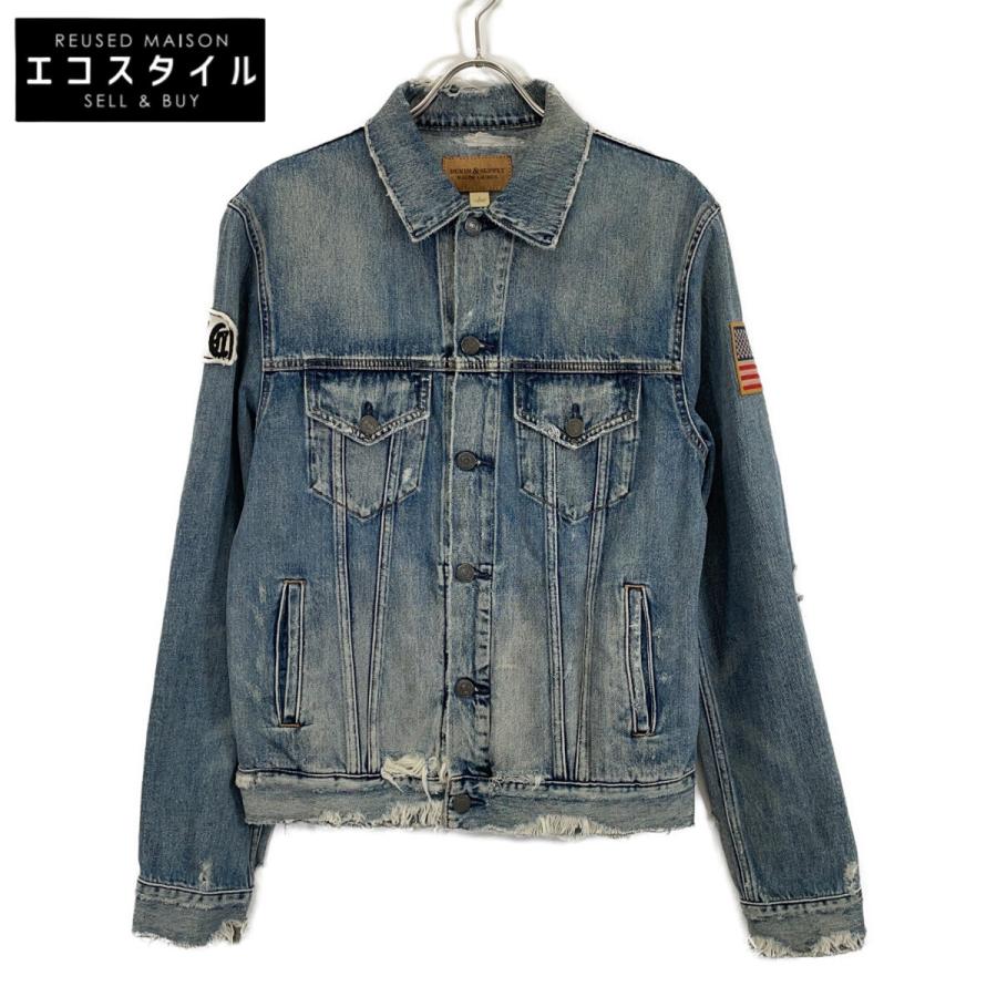 ラルフローレンデニム&サプライ ｸﾗｯｼｭ&ﾘﾍﾟｱ加工 ﾃﾞﾆﾑﾄﾗｯｶｰｼﾞｬｹｯﾄ S RalphLauren Denim＆Supply クラッシュ＆リペア加工 デニムトラッカー
