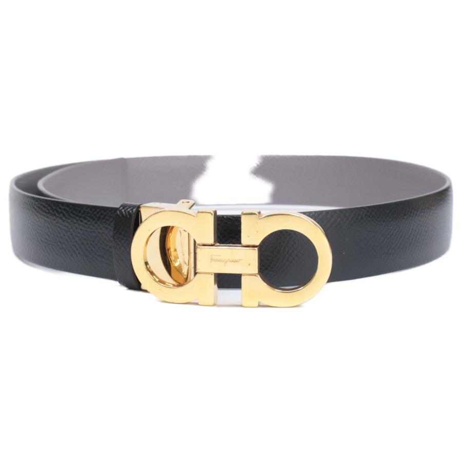 【美品】サルヴァトーレフェラガモ　ベルト ガンチーニ　レザー　ゴールド Salvatore Ferragamo サルヴァトーレフェラガモ ガンチーニ