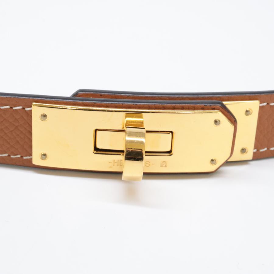 美品 HERMES エルメス Y刻印 ヴォーエプソン ケリーベルト18 ゴールド