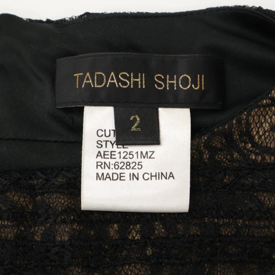 TADASHI SHOJI タダシショージ AEE1251MZ ブラック 刺繍 ノースリーブ  