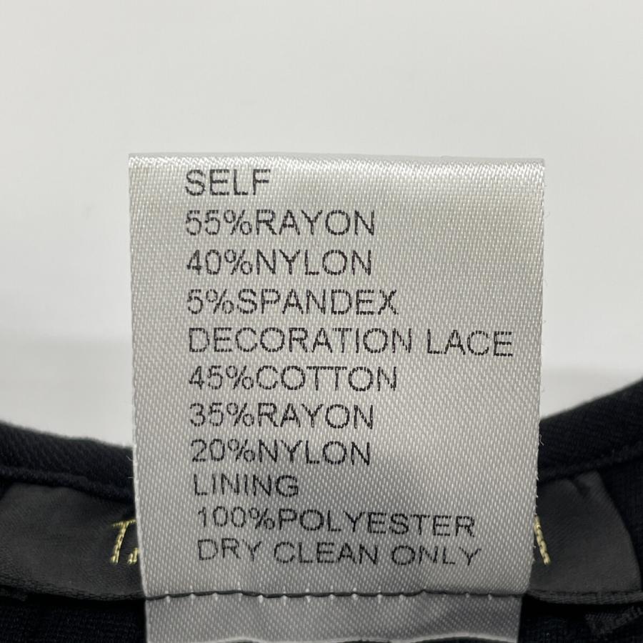 TADASHI SHOJI タダシショージ 6L1300M ブラック 刺繍 レース