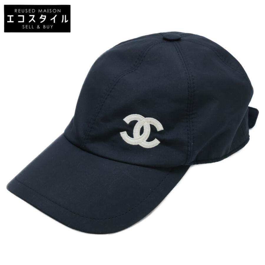 CHANEL シャネル ベースボールキャップ　キャップ　帽子　ココマーク CHANEL（シャネル） ココマーク ベースボールキャップ/ 帽子 ブラック