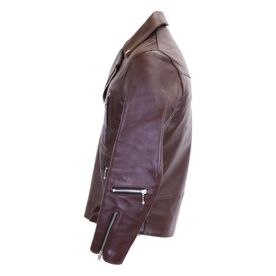 『美品』666 トリプルシックス　ダブルライダースジャケット　シープスキン　38 美品/ 666 666トリプルシックス LJM-1TF シープスキン サイドベルト