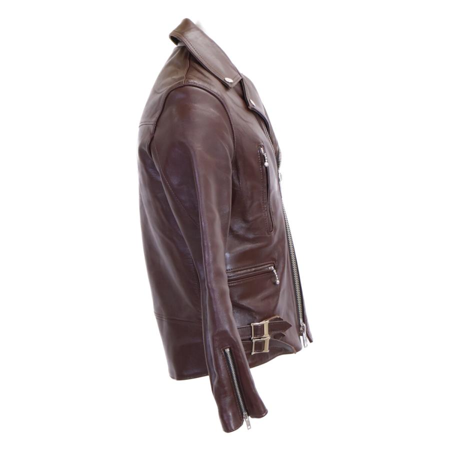 『美品』666 トリプルシックス　ダブルライダースジャケット　シープスキン　38 美品/ 666 666トリプルシックス LJM-1TF シープスキン サイドベルト