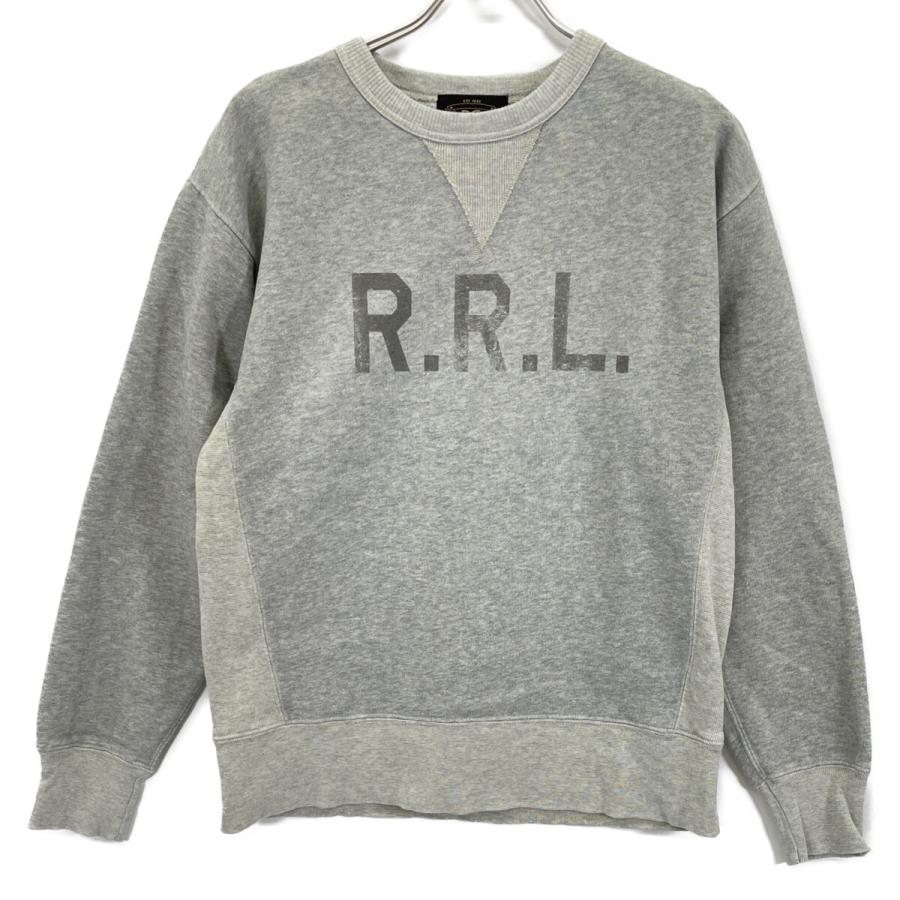 RRL ダブルアールエル ビッグロゴ 両Vガゼット 裏起毛クルーネック
