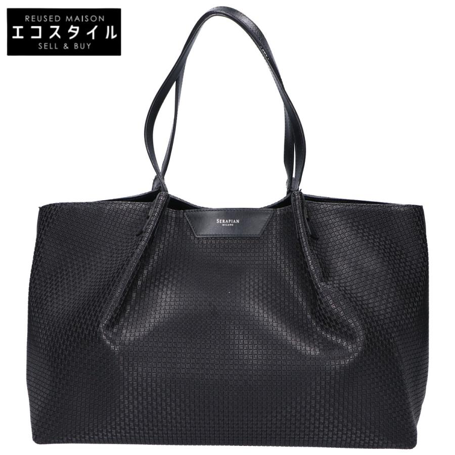 使用回数1回 セラピアン SERAPIAN STEPAN トートバッグ 黒 STEPAN製 メンズトートバッグ アスファルトグレー