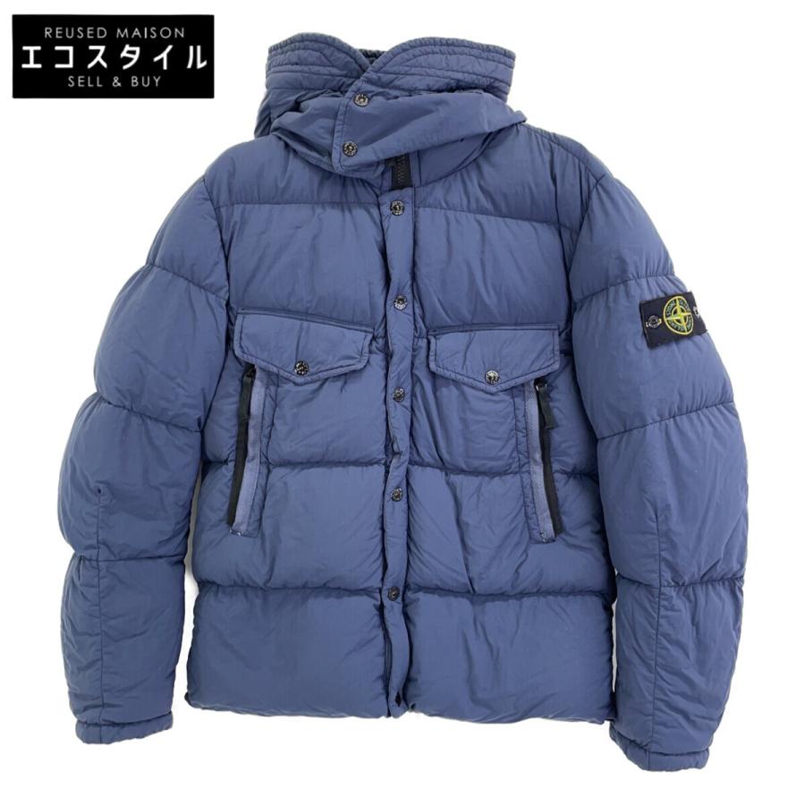 STONE ISLAND ストーンアイランド ネイビー 651546332-A FUR COLLAR DOWN グレー M ジャケット ナイロン メンズ 中古