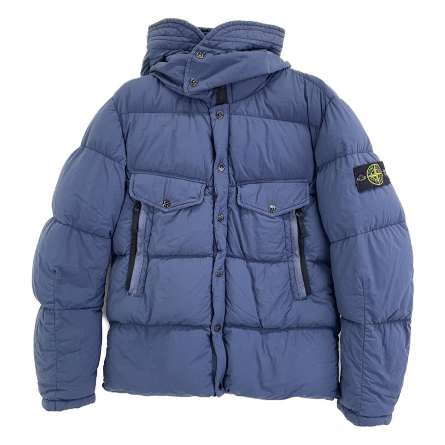 STONE ISLAND ストーンアイランド ネイビー 651546332-A FUR COLLAR DOWN グレー M ジャケット ナイロン メンズ 中古の画像