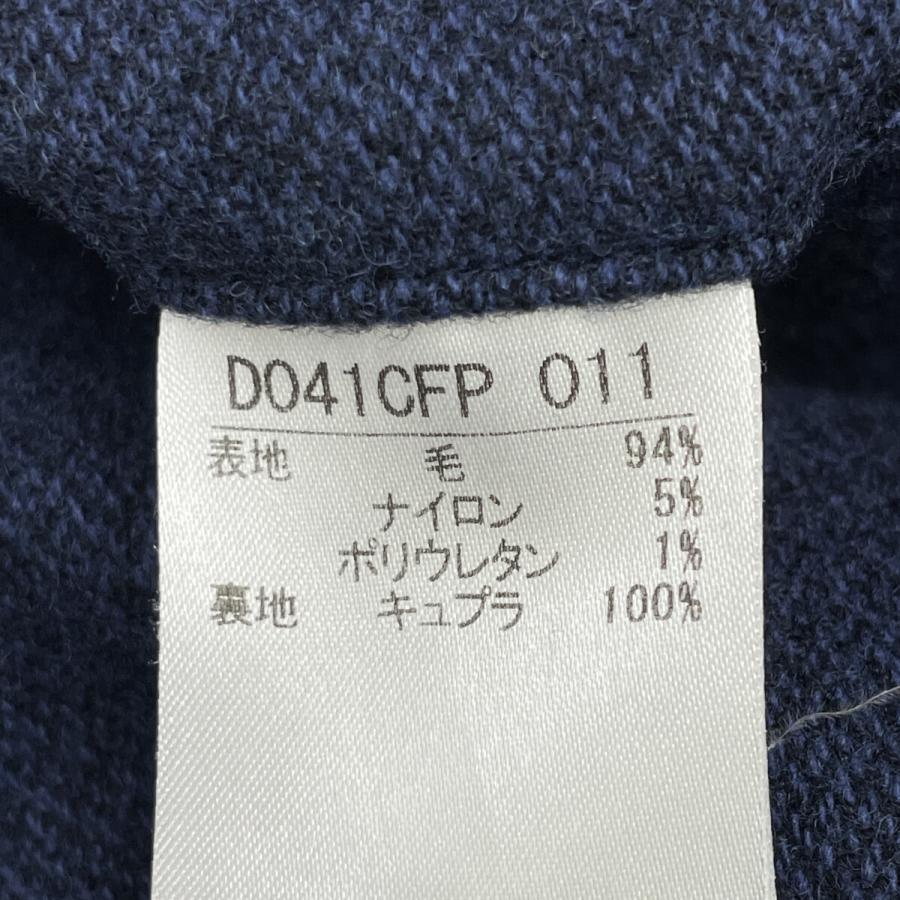 PAPAS パパス 【+】ネイビー D041CFP011 ウールフランネル パンツ