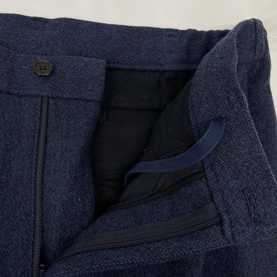 PAPAS パパス 【+】ネイビー D041CFP011 ウールフランネル パンツ
