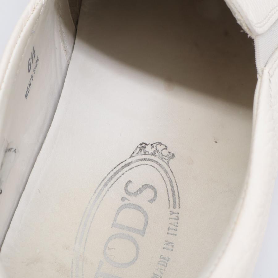 TOD'S トッズ レザー スリッポン/ シューズ 6 1/2 ホワイト メンズ
