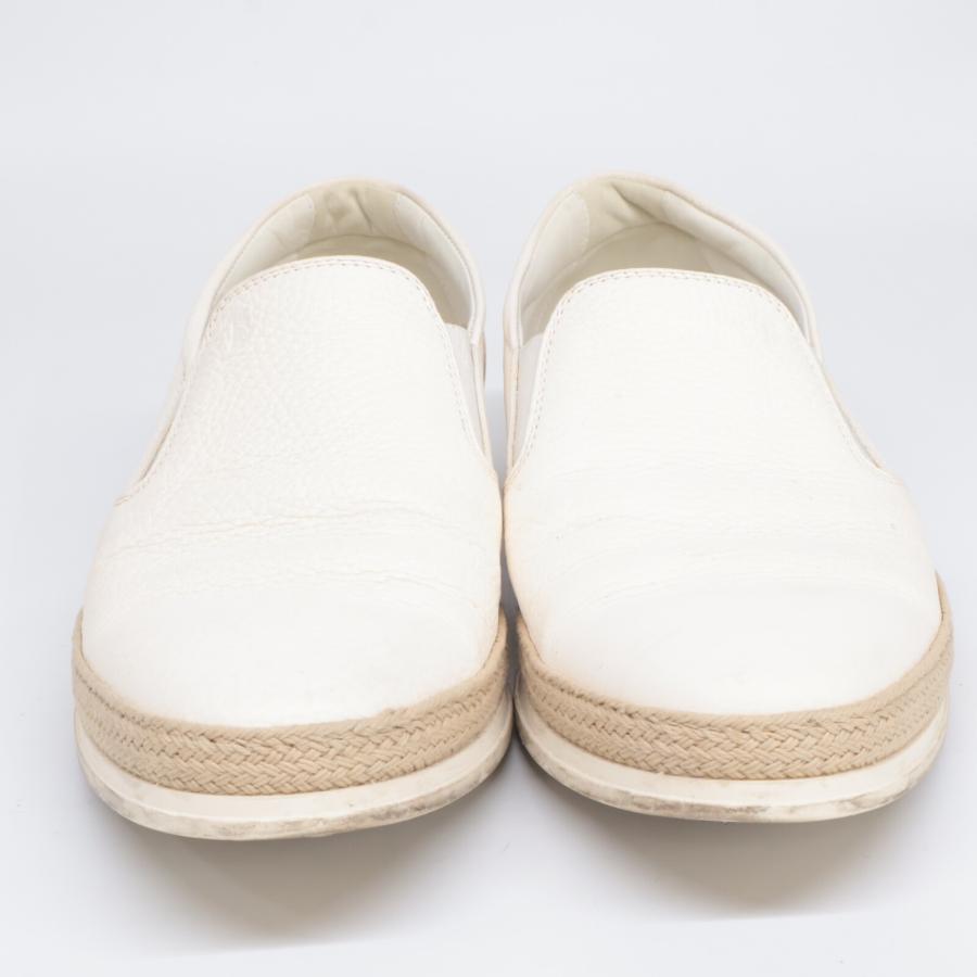 TOD'S トッズ レザー スリッポン/ シューズ 6 1/2 ホワイト メンズ