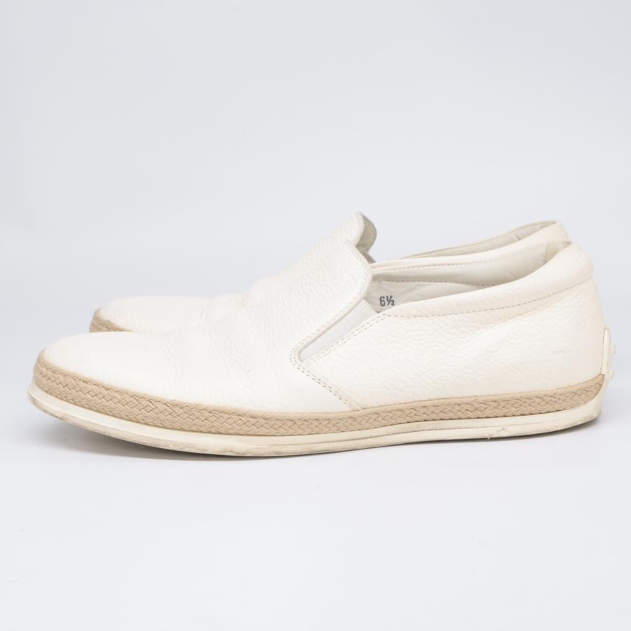 TOD'S トッズ レザー スリッポン/ シューズ 6 1/2 ホワイト メンズ