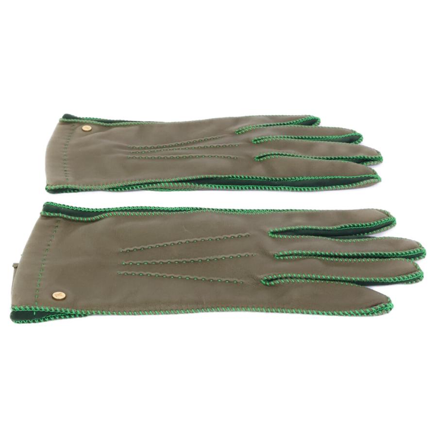 LOUIS VUITTON ルイヴィトン レザー グローブ M ダークブラウン メンズ