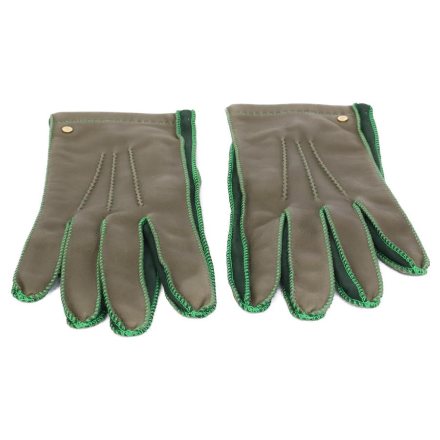 LOUIS VUITTON ルイヴィトン レザー グローブ M ダークブラウン メンズ