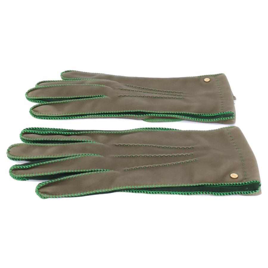 LOUIS VUITTON ルイヴィトン レザー グローブ M ダークブラウン メンズ