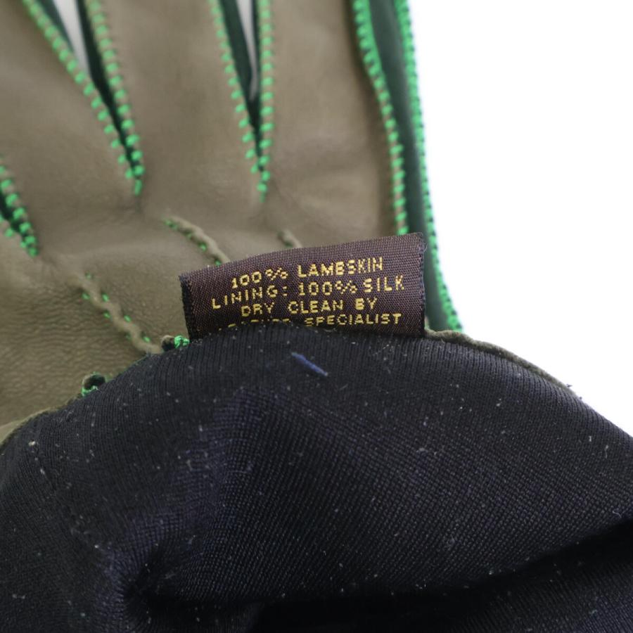 LOUIS VUITTON ルイヴィトン レザー グローブ M ダークブラウン メンズ