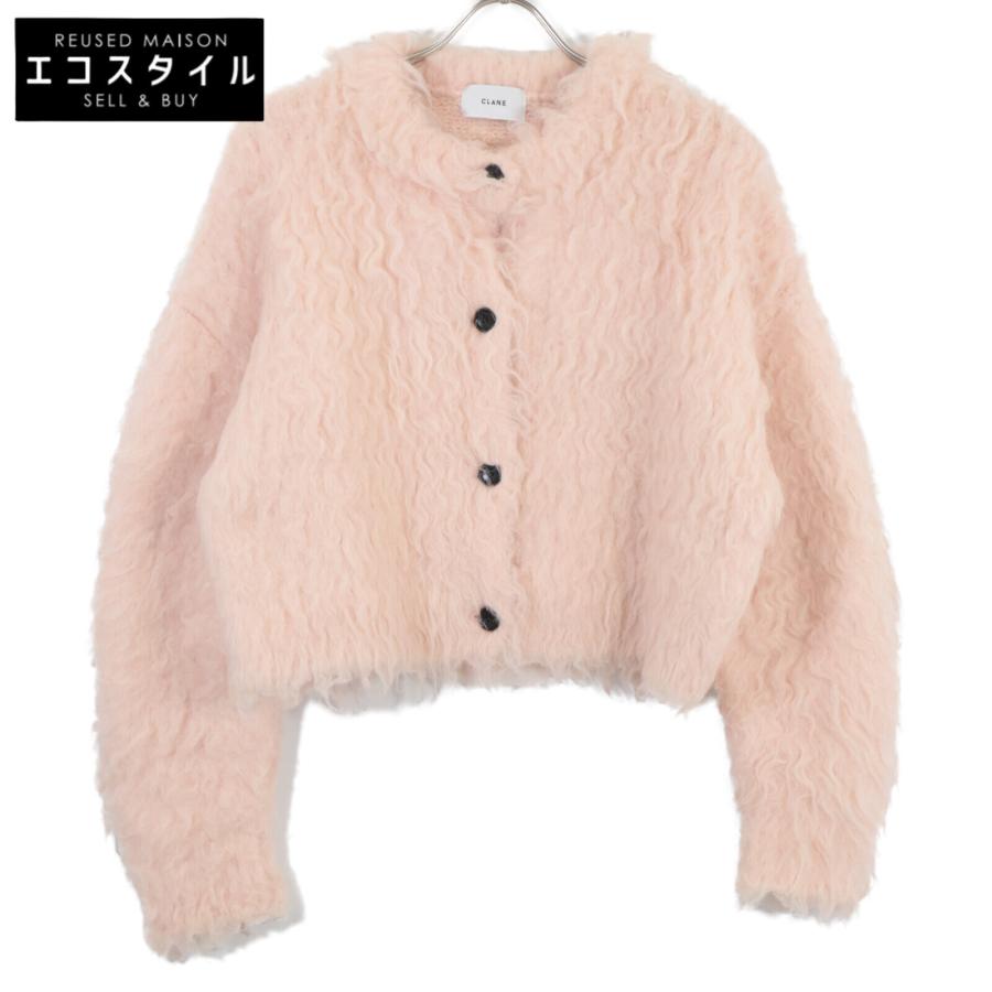 CLANE クラネ 24AW 17106-2102 ピンク シャギーニットカーディガン 2