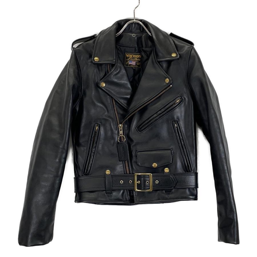 人気VansonC2 Wライダース 36希少TALONZip ダメなら交換も可！ VANSON（バンソン） C2 ブラック カウハイド ダブルライダース