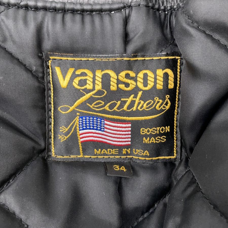 VANSON（バンソン） C2 ブラック カウハイド ダブルライダース