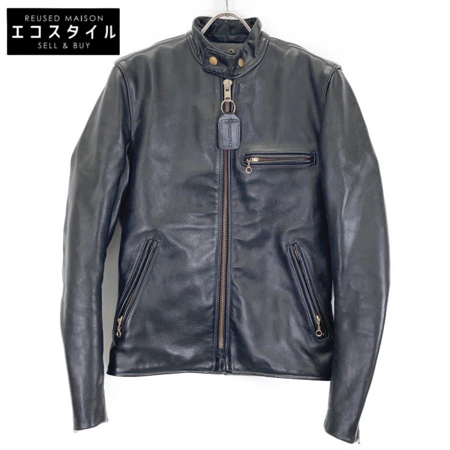 VANSON（バンソン） タイプB ブラック カウハイド シングルライダース