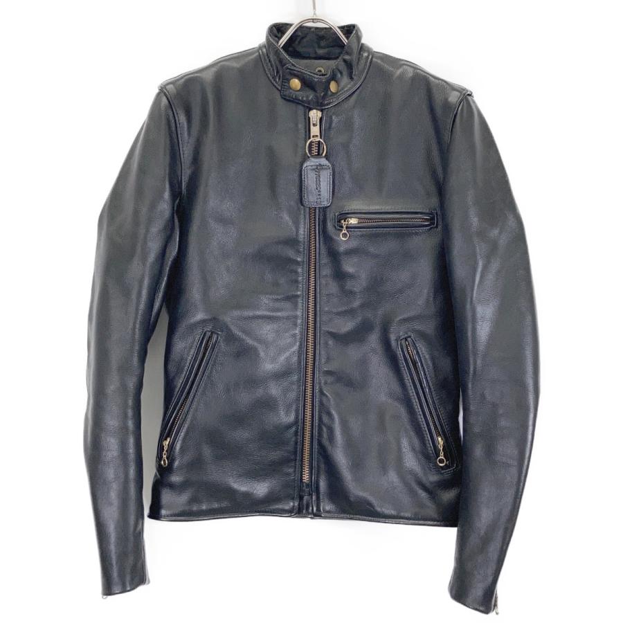 VANSON（バンソン） タイプB ブラック カウハイド シングルライダース