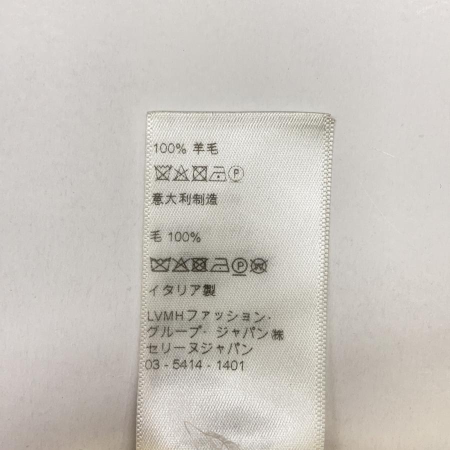 CELINE セリーヌ イエロー 2A85W423P エディ期 リブ編みロゴパーカー イエロー L トップス ウール メンズ 中古の画像
