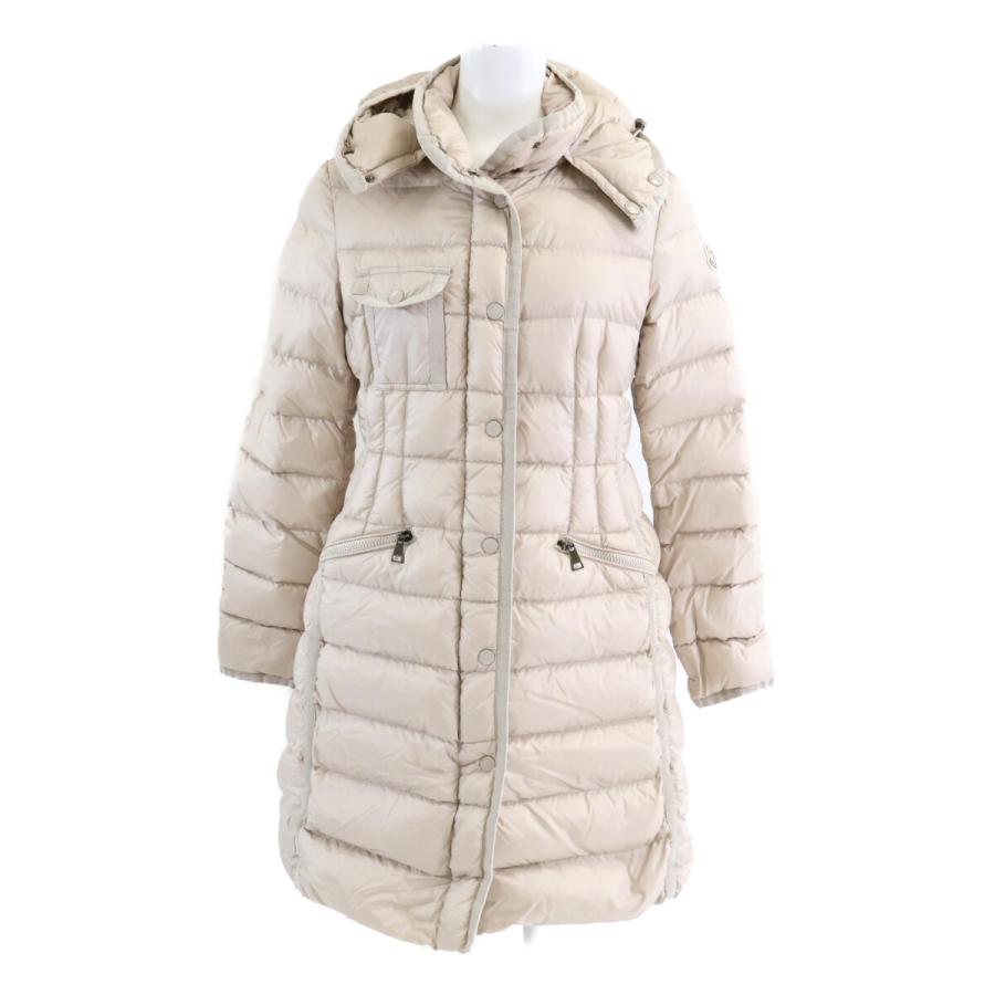 【美品】MONCLER モンクレール　エルミンヌ ダウン ジャケット　ベージュ MONCLER（モンクレール） HERMINE エルミンヌ フーディダウンコート