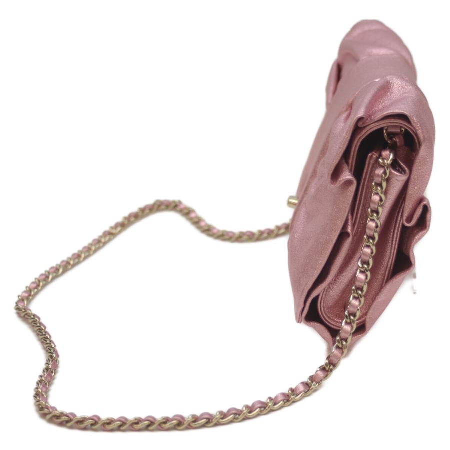 CHANEL（シャネル） 24B メタリックピンク ラムスキン AS5129 リボン