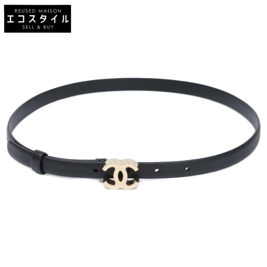 CHANEL（シャネル） 新品同様 B22K ココマーク ナロー レザー ベルト