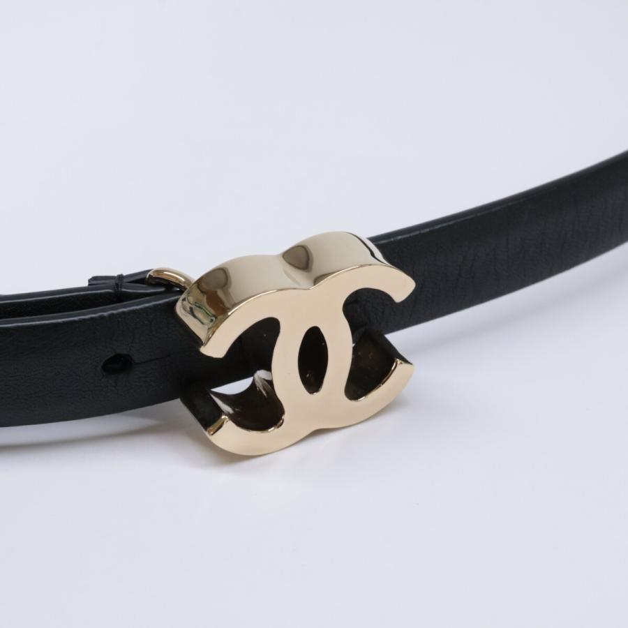 CHANEL（シャネル） 新品同様 B22K ココマーク ナロー レザー ベルト