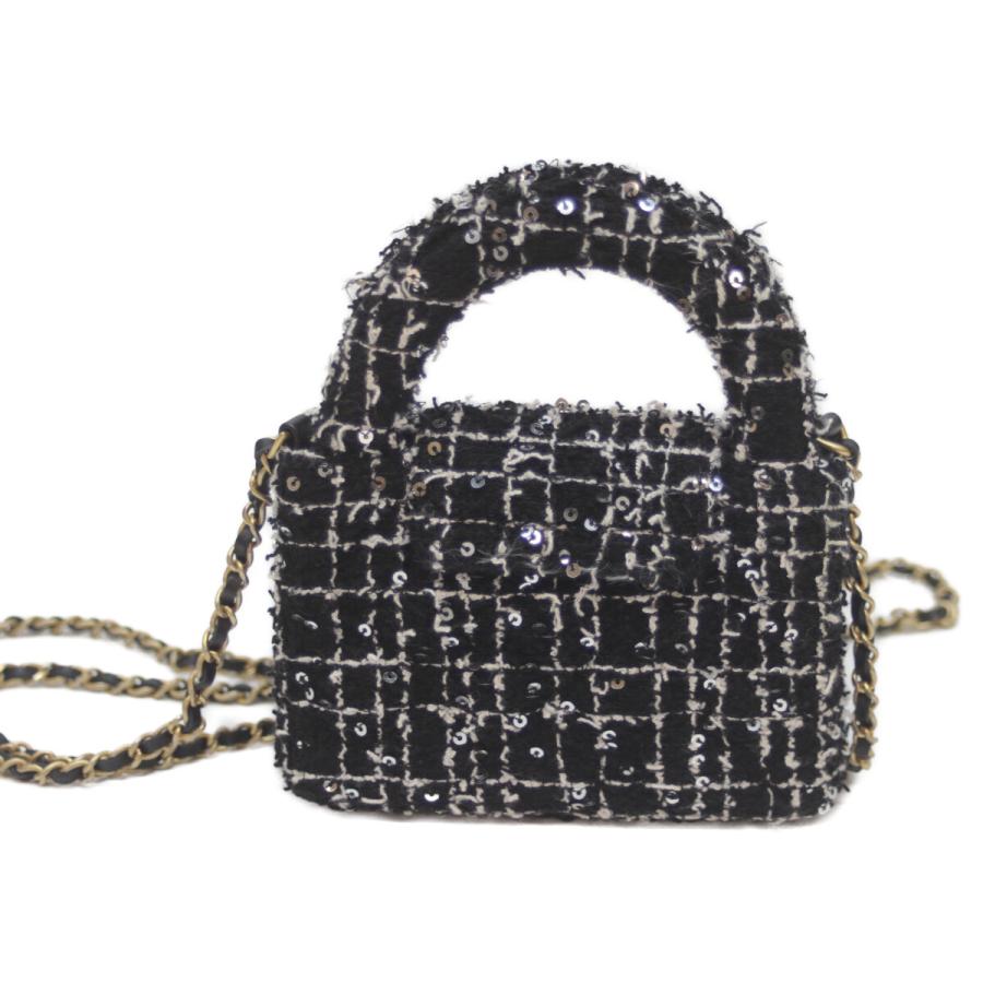 CHANEL（シャネル） 24AW ブラック AP3435 ツイード×スパンコール ミニ