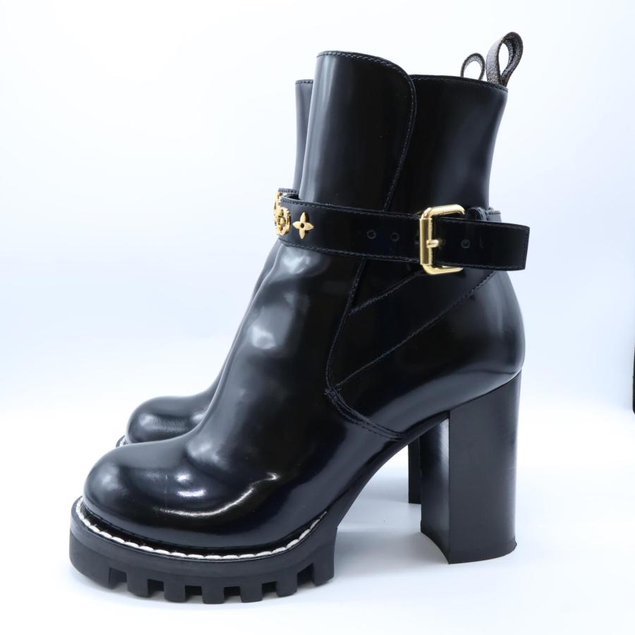 【美品】ルイヴィトン ブーツ モノグラム　スタートレイル アンクルブーツ ルイヴィトン】スタートレイル アンクルブーツ レースアップ (Louis