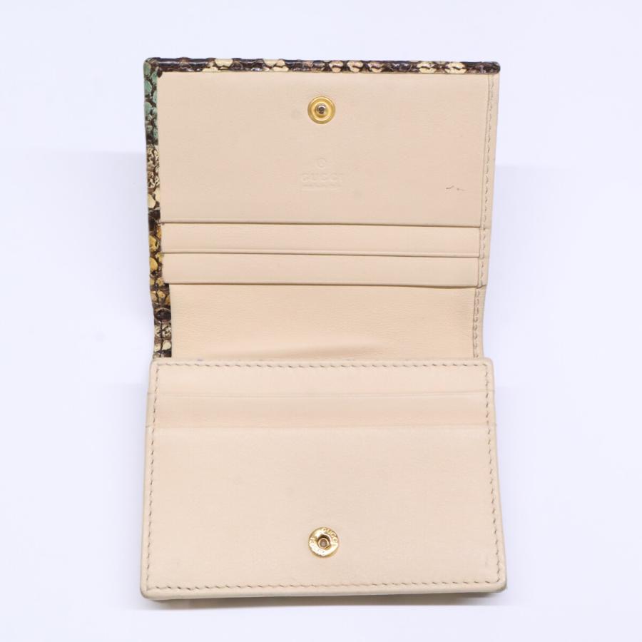 GUCCI（グッチ） 456126 ダブルG パイソン カードケース ウォレット 二
