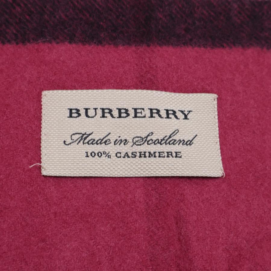【新品未使用タグ付】BURBERRY チェック柄マフラー ピンク系　希少価値あり 新品未使用タグ付】BURBERRY チェック柄マフラー ピンク系 希少価値
