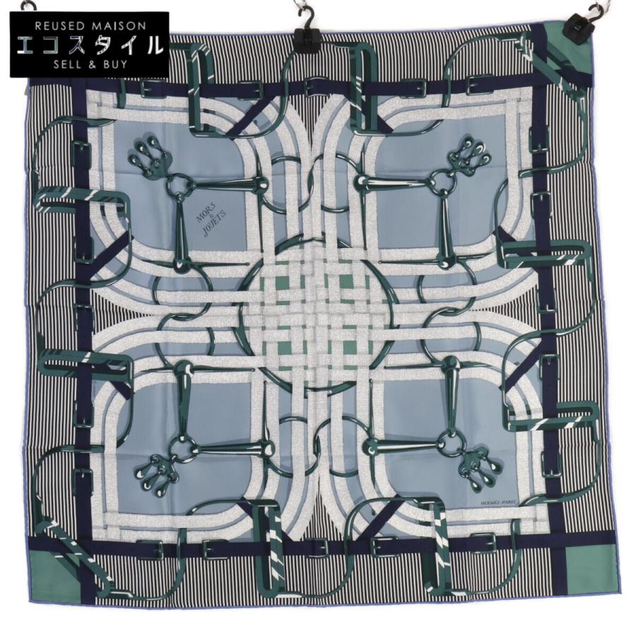 新品同様 HERMES エルメス 983419S 06 馬銜・シュミーズ シルク カレ70