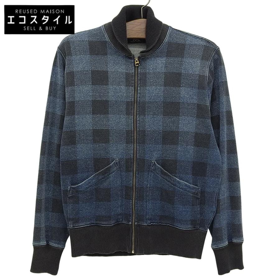 美品 RRL ダブルアールエル コットン チェック柄 ジップジャケット