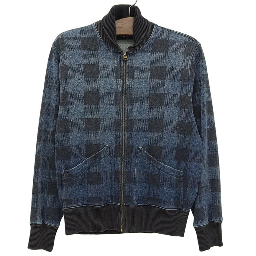 美品 RRL ダブルアールエル コットン チェック柄 ジップジャケット