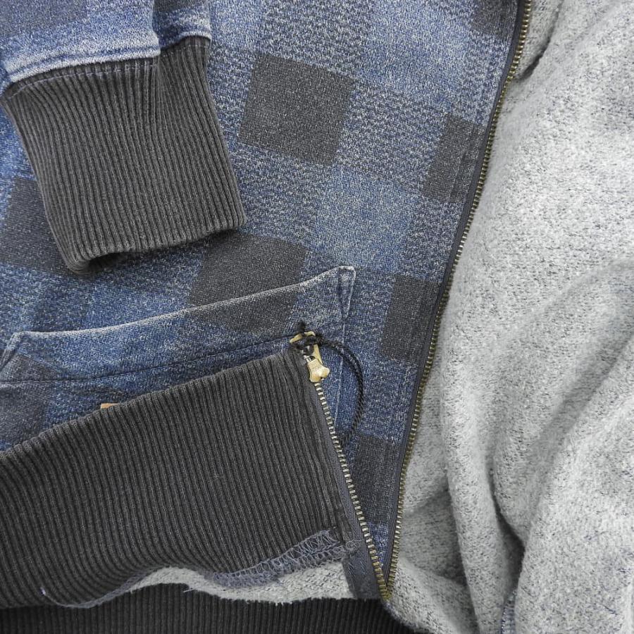 美品 RRL ダブルアールエル コットン チェック柄 ジップジャケット