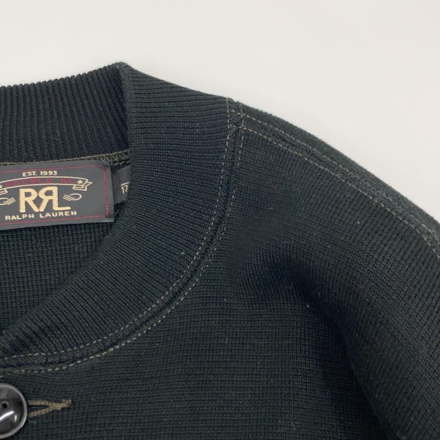 ダブルアールエル 782637892001 COTTON BASEBALL JACKET　ﾌﾞﾗｯｸ ﾆｯﾄ ｶｰﾃﾞｨｶﾞﾝ S RRL ダブルアールエル 782637892001 COTTON BASEBALL JACKET ブラック