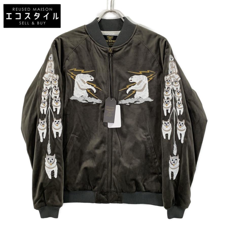 HOUSTON ヒューストン 51386 別珍 ALASKA スーベニアジャケット グレー
