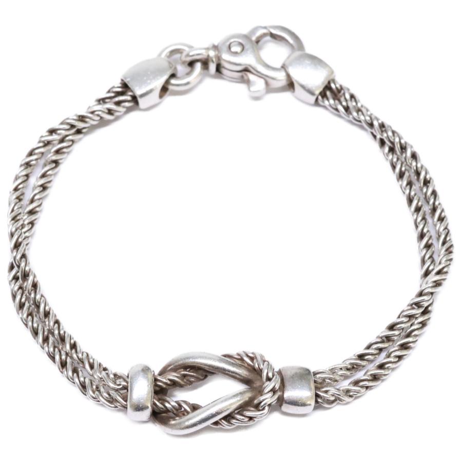 TIFFANY&Co. ダブル ロープ センターノット ブレスレット Ag925 TIFFANY&Co.（ティファニー） Ag925 ダブルロープ センターノット