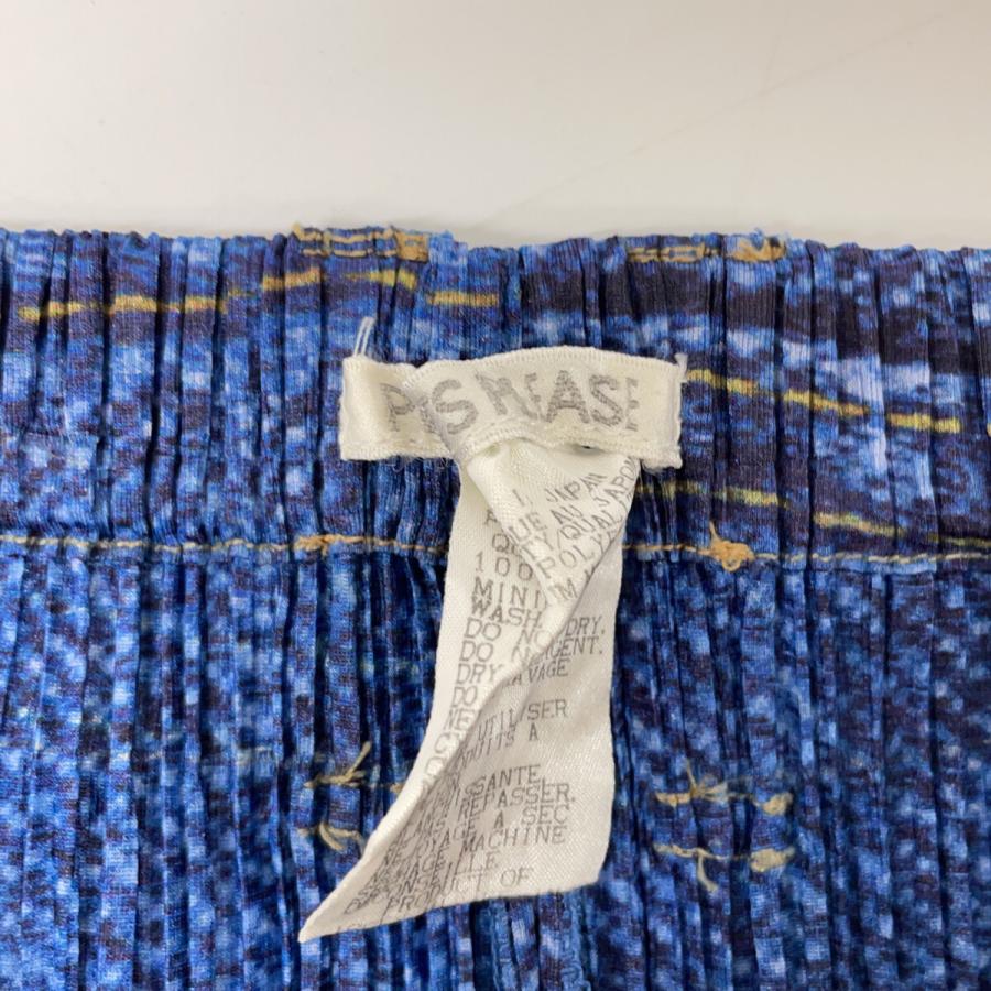 美品/ PLEATS PLEASE プリーツプリーズ PP92-JF051 デニム転写