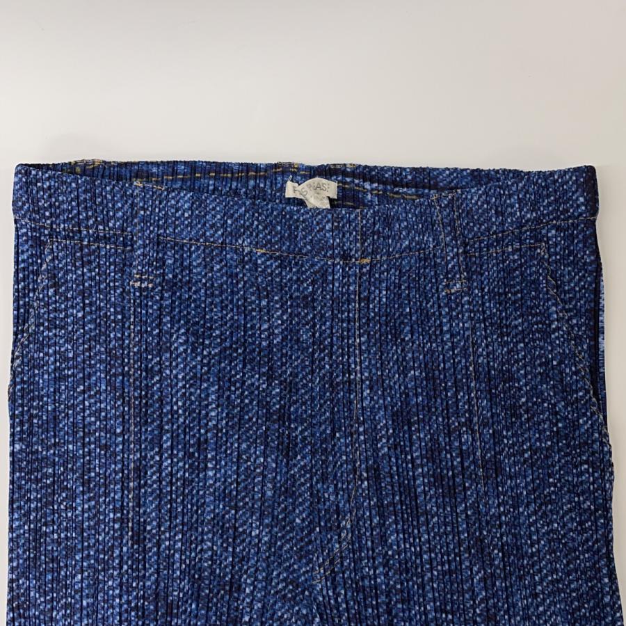 美品/ PLEATS PLEASE プリーツプリーズ PP92-JF051 デニム転写