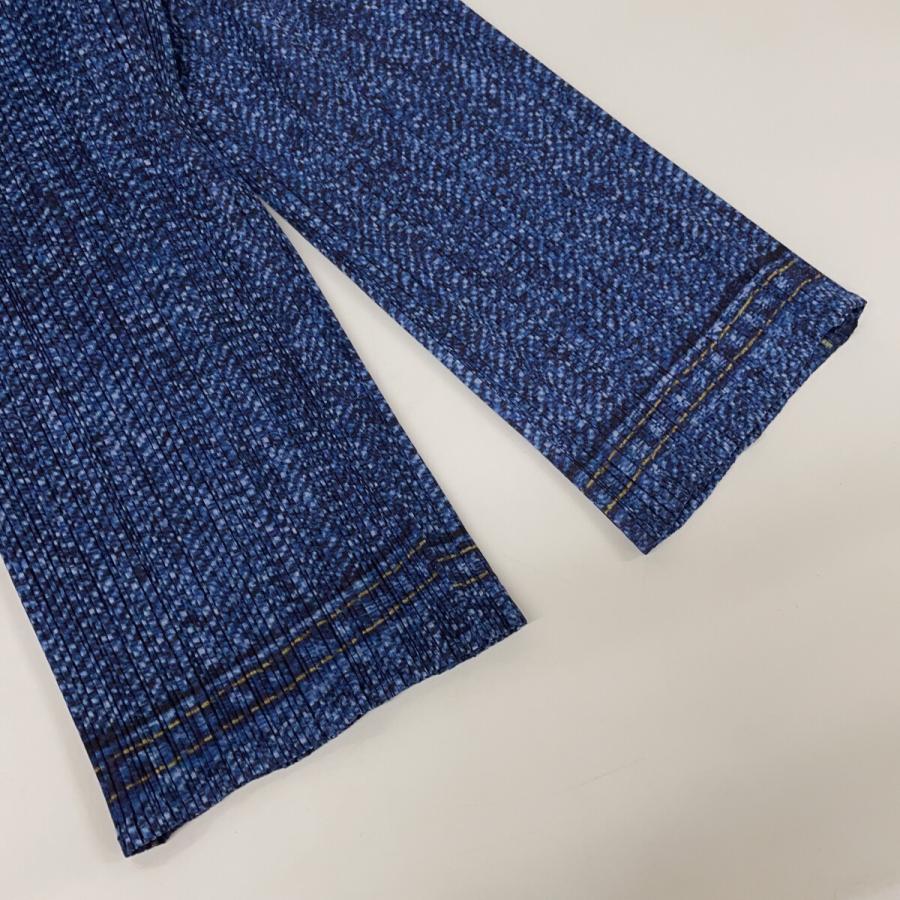 美品/ PLEATS PLEASE プリーツプリーズ PP92-JF051 デニム転写