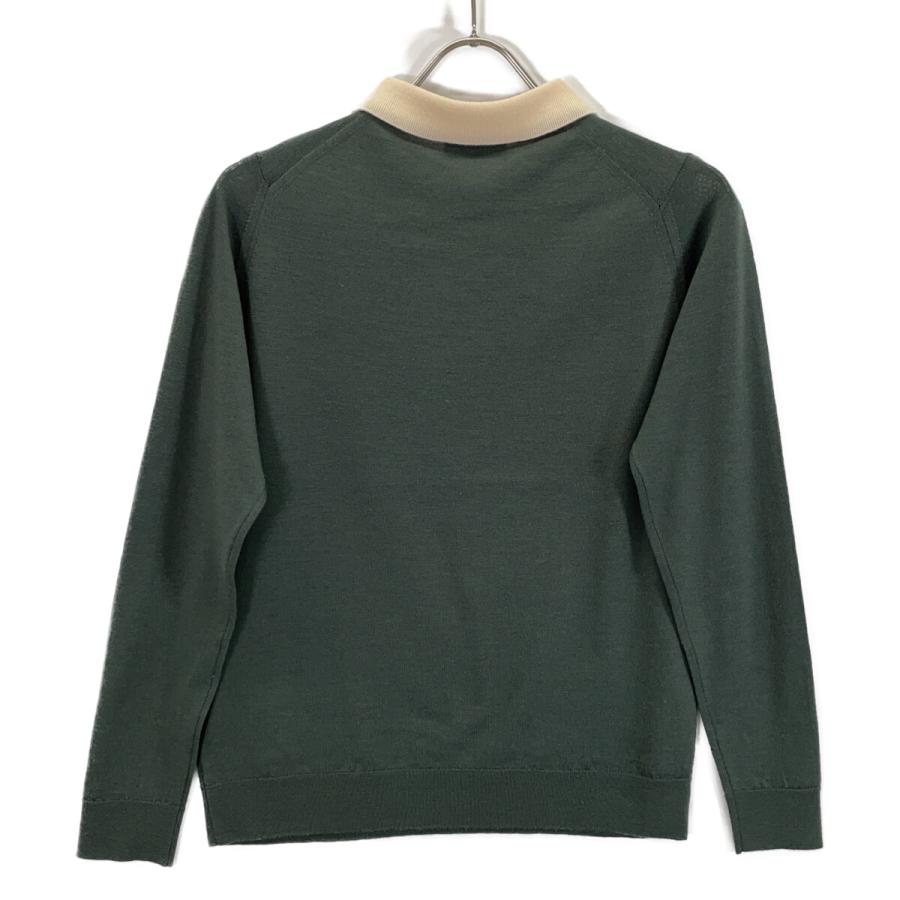 JOHN SMEDLEY ジョンスメドレー ウール バイカラー クレリック ニット