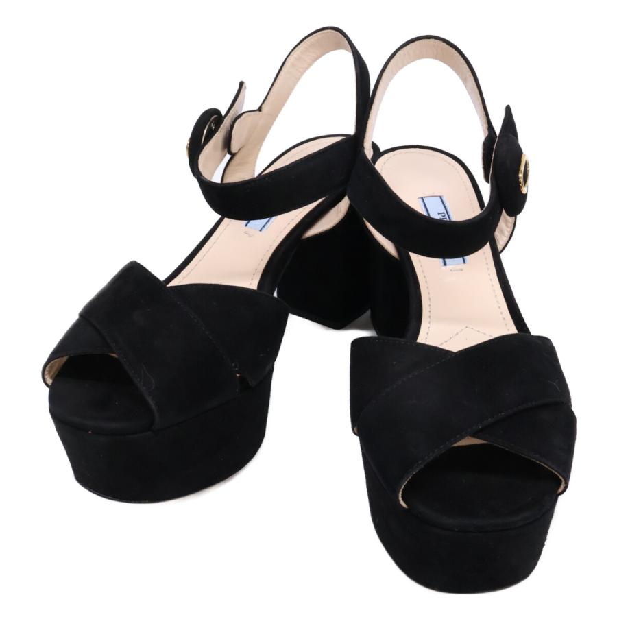 PRADA（プラダ） 新品同様/ 95537 1XP985 スエード チャンキーヒール