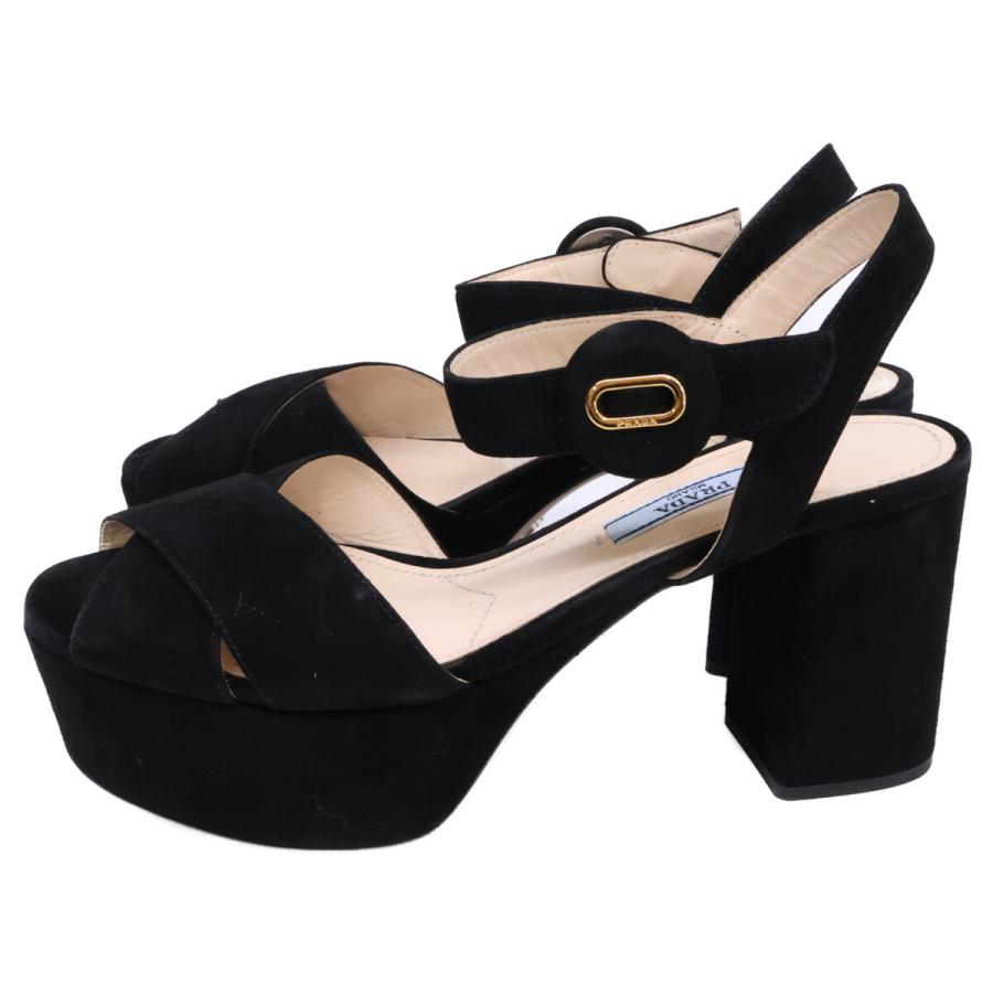PRADA（プラダ） 新品同様/ 95537 1XP985 スエード チャンキーヒール